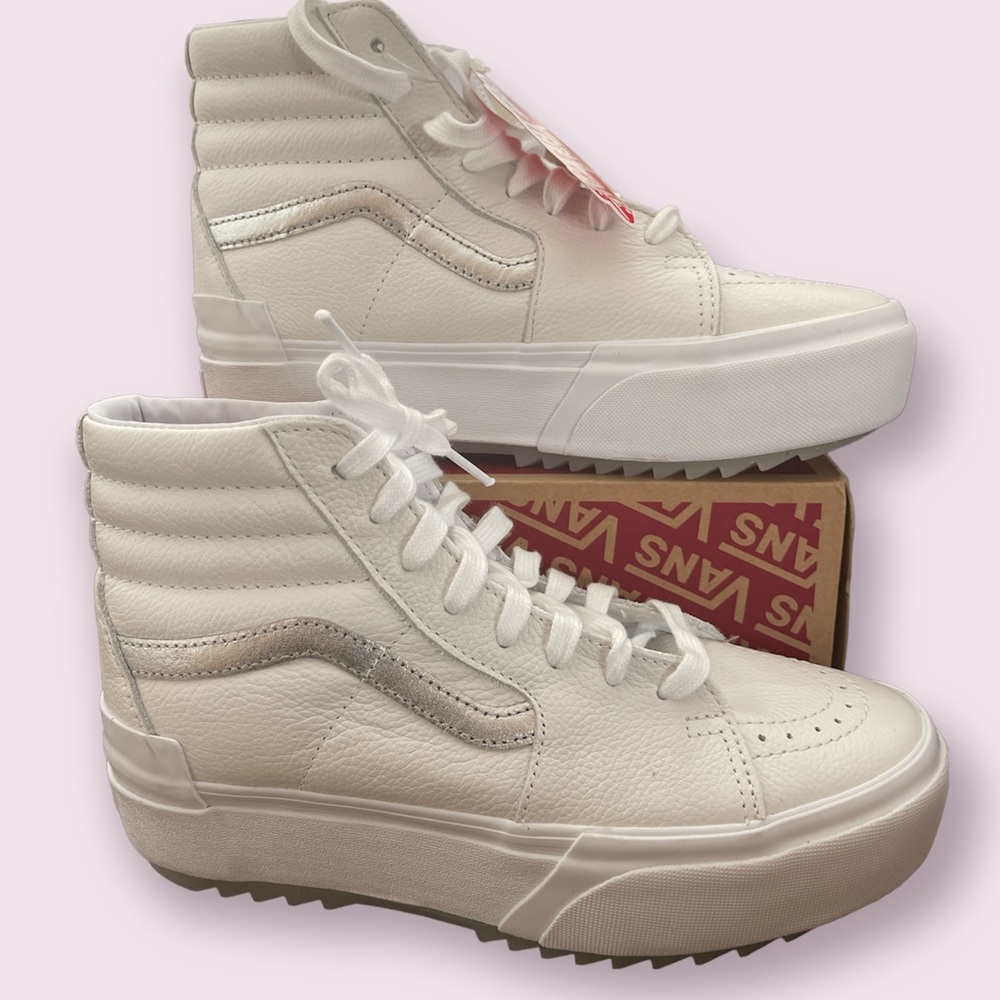 Vans Sk8-Hi Stacked Pop True White Metallic Sneaker